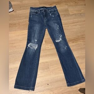 Judy blue  Dark Blue Distressed bootcut Jeans